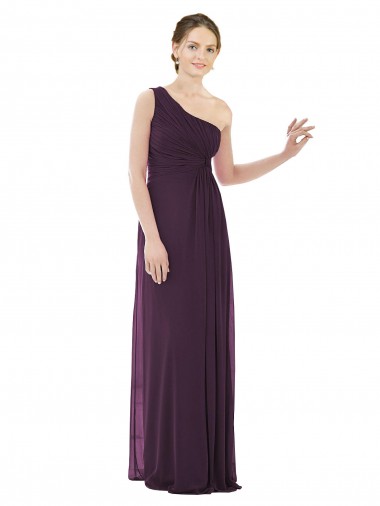 Shop Draped One Shoulder Full Length Chiffon Bridesmaid Dress Perth