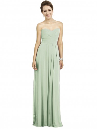 Shop Full Length Strapless Chiffon Bridesmaid Dress with Sweetheart Neckline Perth