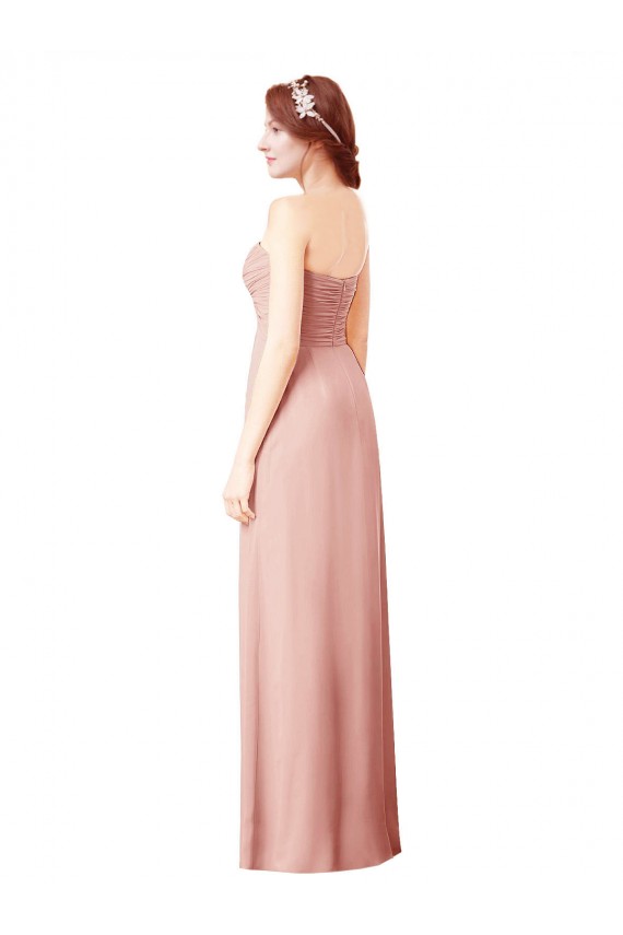 Long Chiffon Sweetheart Bridesmaid Dress with Twist Bodice Perth