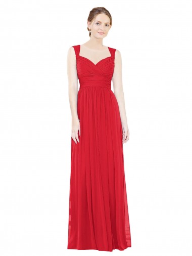 Shop Full-Length Long Chiffon Bridesmaid Dress with Side Front Slit Perth