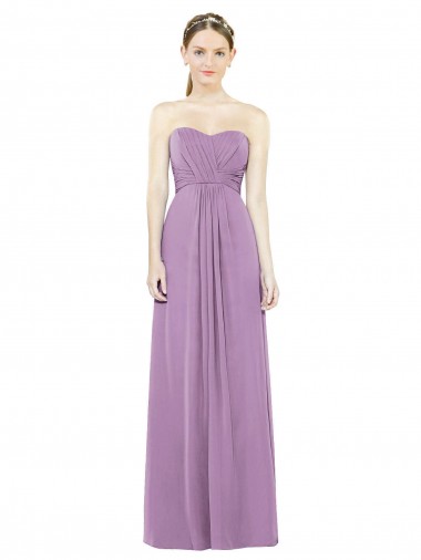 Shop Sweetheart Neckline Strapless Chiffon Bridesmaid Dress with Wrap Pleat Perth