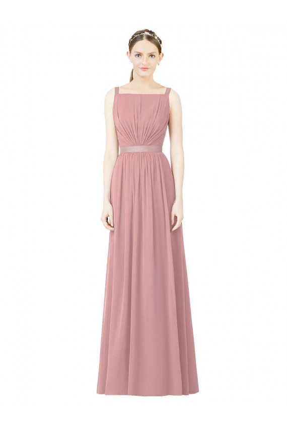 High Neck Chiffon Bridesmaid Dress with Low Back Perth