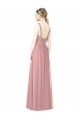 High Neck Chiffon Bridesmaid Dress with Low Back Perth