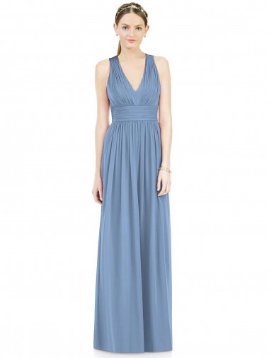 Shop Sleeveless Cross Strap Back Chiffon Bridesmaid Dress Perth