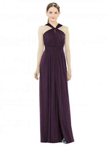 Shop Maxi Chiffon Halter Neck Bridesmaid Dress Perth