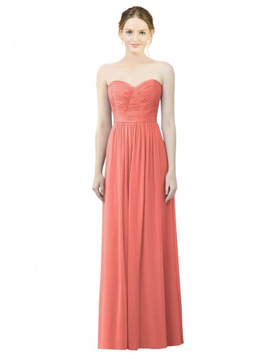 Shop Draped Sweetheart Strapless Chiffon Bridesmaid Dress Perth