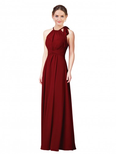 Shop Luxe Chiffon Bridesmaid Dress with Open Slit In the Back Perth