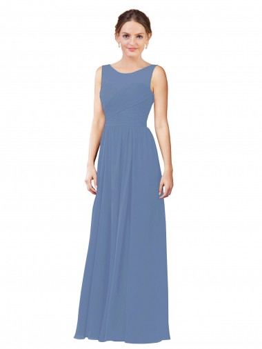 Shop Luxe Chiffon Bridesmaid Dress with Illusion and Sweetheart Neckline Perth