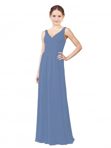 Shop Draped V-Neck Luxe Chiffon Bridesmaid Dress Perth