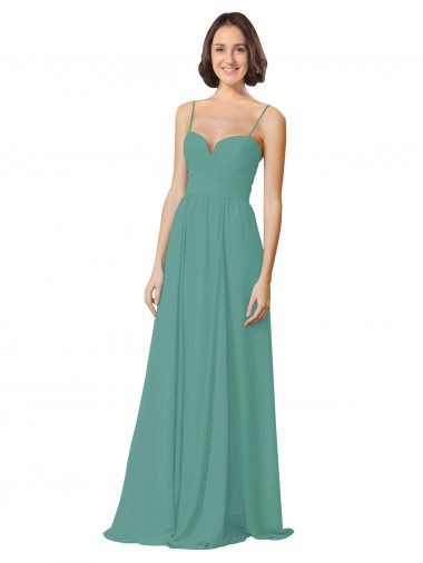 Shop Spaghetti Straps Sweetheart A-Line Chiffon Bridesmaid Dress Perth