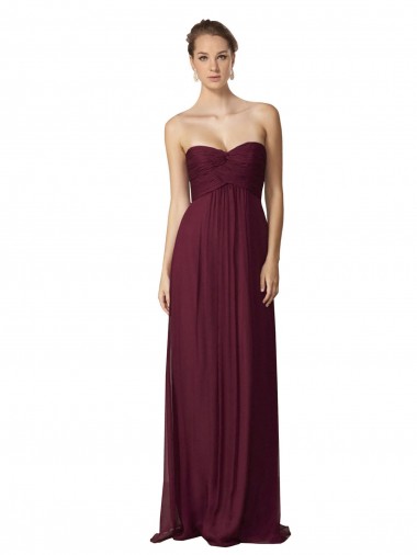 Shop Floor Length Chiffon Bridesmaid Dress with Sweetheart Neckline Perth