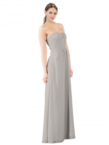 Shop Twisted Strapless Sweetheart Neckline Long Chiffon Bridesmaid Dress Perth