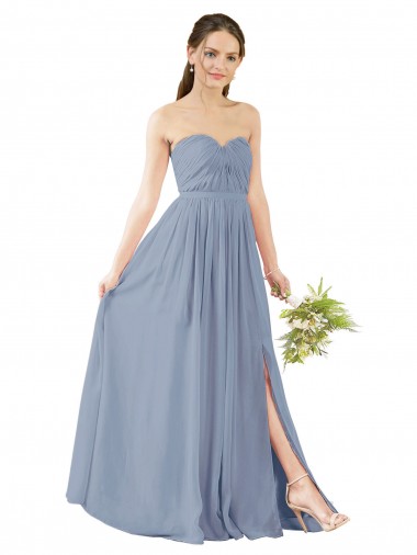 Shop Deep Sweetheart Neckline Open Back Long Chiffon Bridesmaid Dress Perth