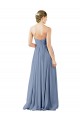 Deep Sweetheart Neckline Open Back Long Chiffon Bridesmaid Dress Perth