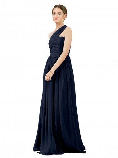 Shop Draped One Shoulder Strapless Chiffon Bridesmaid Dress Perth