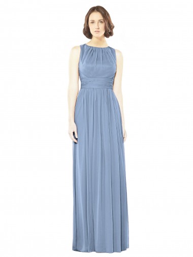 Shop Open Keyhole Back Bateau Neck Chiffon Bridesmaid Dress Perth