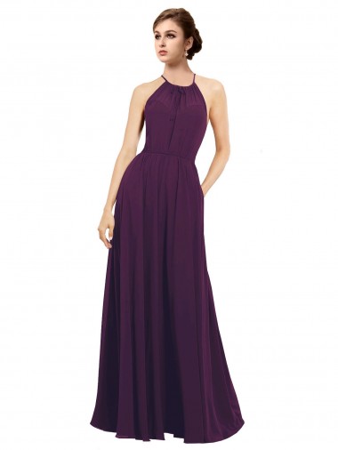 Shop Elegant Chiffon Bridesmaids Dress with Softly Draped Bodice Perth