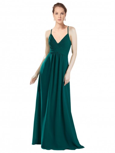 Shop Sexy Chiffon Bridesmaid Dress with Deep V-Neckline Perth