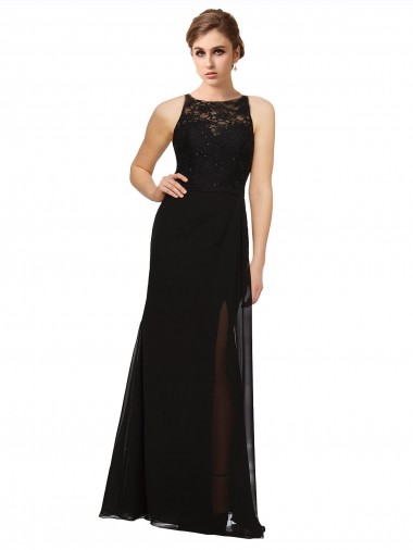 Shop Sheath Beaded and Embroidered Bridesmaids Dress with Lace Bodice and Chiffon Skirt Perth
