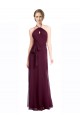 Full Length Chiffon Bridesmaid Dress with Halter Top