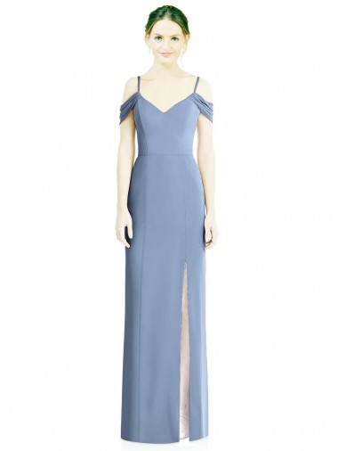 Shop Draped Cold Shoulder Sweetheart Long Chiffon Formal Bridesmaid Dress Perth
