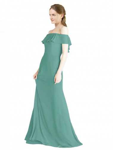 Shop Off the Shoulder Bohemian Chiffon Bridesmaid Dress Perth