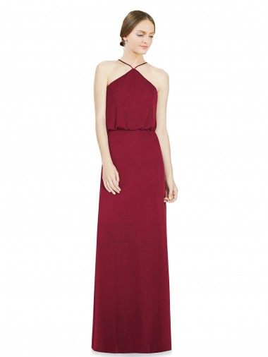 Shop Sleek Halter Neck A-Line Chiffon Bridesmaid Dress Perth