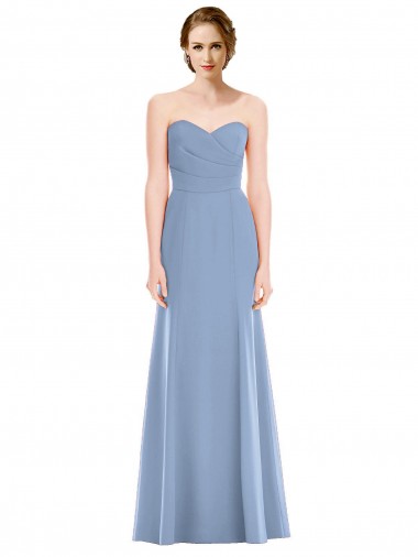 Shop Draped Strapless Sweetheart Trumpet Chiffon Bridesmaid Dress Perth