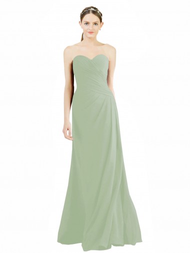 Shop Sweetheart Neckline Draped Floor Length Chiffon Bridesmaid Dress Perth