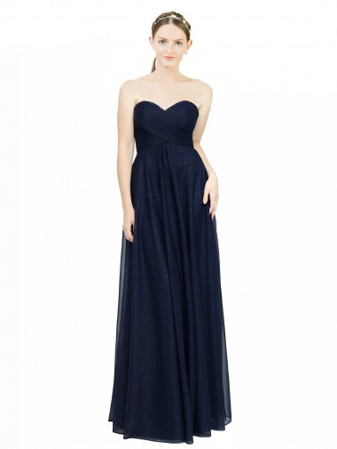 Shop Strapless Sweetheart Long Chiffon Bridesmaid Dress Low Back Perth