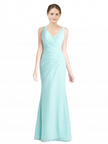 Shop Ruched Bodice Sweetheart Chiffon Bridesmaid Dress with Lace Back Perth