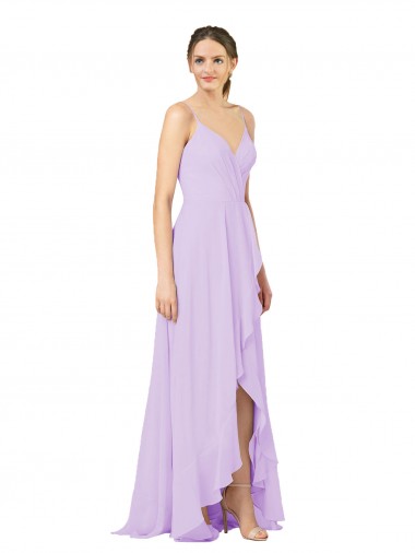 Shop High-Low Chiffon Bridesmaid Dress with Ruffle Detail Perth