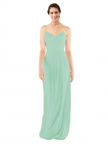 Shop Classic Long Chiffon Bridesmaid Dress with V-Neck Perth
