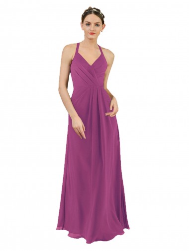 Shop Sassy Chiffon Bridesmaid Dress with Halter Neckline Perth