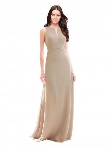 Shop Elegant Bridesmaid with High Neckline and Illusion V-Neck Perth