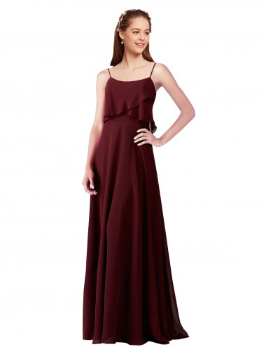 Shop Chiffon Bridesmaids Dress with Spaghetti Straps Perth