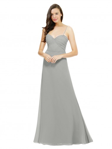 Shop Chiffon Bridesmaid Dress with Sweetheart Neckline and Adjustable Straps Perth