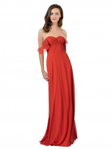 Shop Chiffon A-Line Bridesmaid Dress with Ruched Bodice Perth