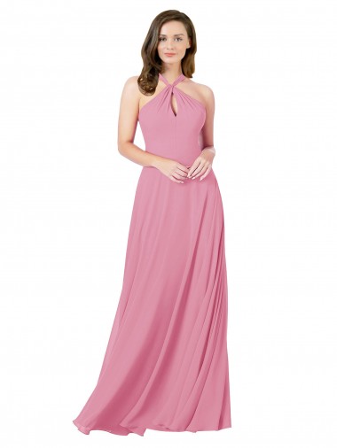 Shop Chiffon Bridesmaid Dress / Prom Dress with Keyhole Front Perth