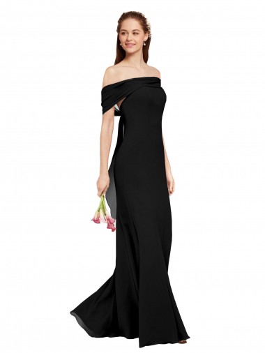 Shop Fit and Flare Long Chiffon Bridesmaid Dress / Prom Dress with Sash and Open Back Perth