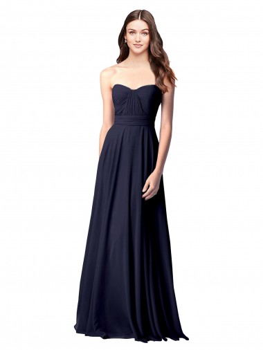 Shop Luxe Chiffon Bridesmaid Dress with Sweetheart Neckline and Shirred Bodice Perth