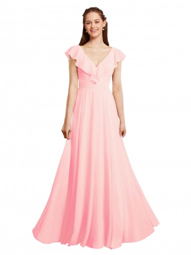 Shop Chiffon A-Line Dress with Full Circle Skirt and Gathered Waistband Perth