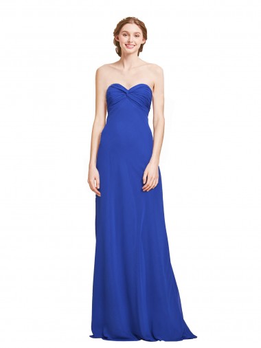 Shop Sweetheart Neckline Chiffon Ruched Bodice Tie Back Bridesmaid Dress Perth