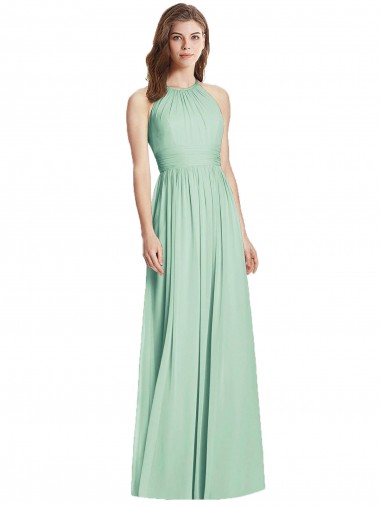 Shop Cutout Open Back Shirred Halter Maxi Bridesmaid Dress Perth