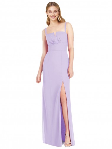 Shop Spaghetti Straps Mermaid Chiffon Bridesmaid Dress with Side Front Slit Perth