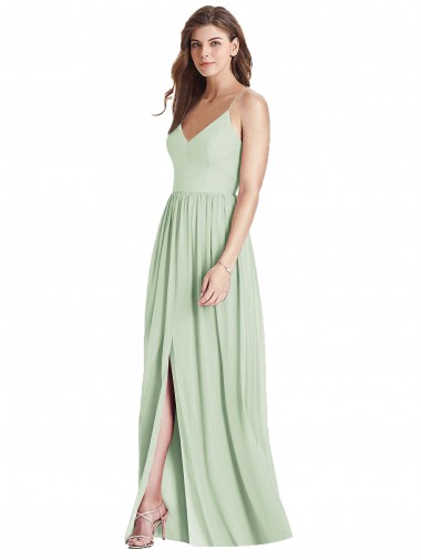 Shop Criss Cross Strap Backless Maxi Long Chiffon Bridesmaid Dress Perth