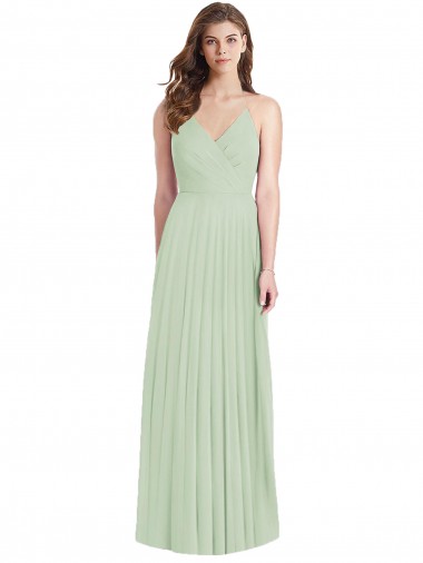 Shop Ruffled Strap Cutout Wrap Maxi Chiffon Bridesmaid Dress Perth