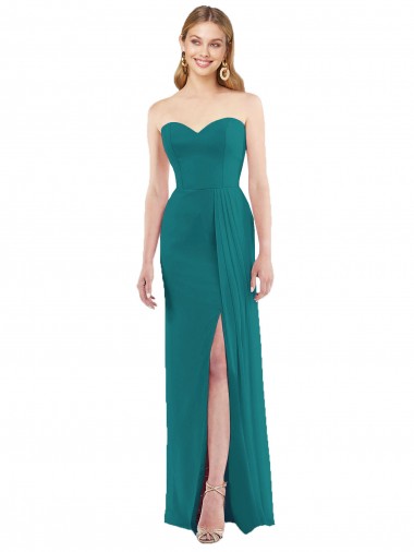 Shop Sweetheart Neckline Lux Chiffon Bridesmaid Dress with Side Slit Perth