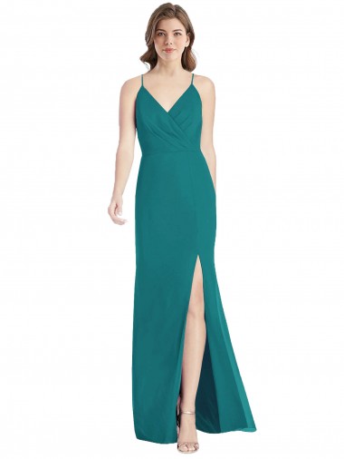 Shop Criss Cross Back Mermaid Wrap Chiffon Bridesmaid Dress Perth