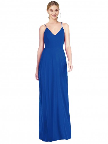 Shop Criss Cross Back A-Line Chiffon Maxi Bridesmaid Dress Perth